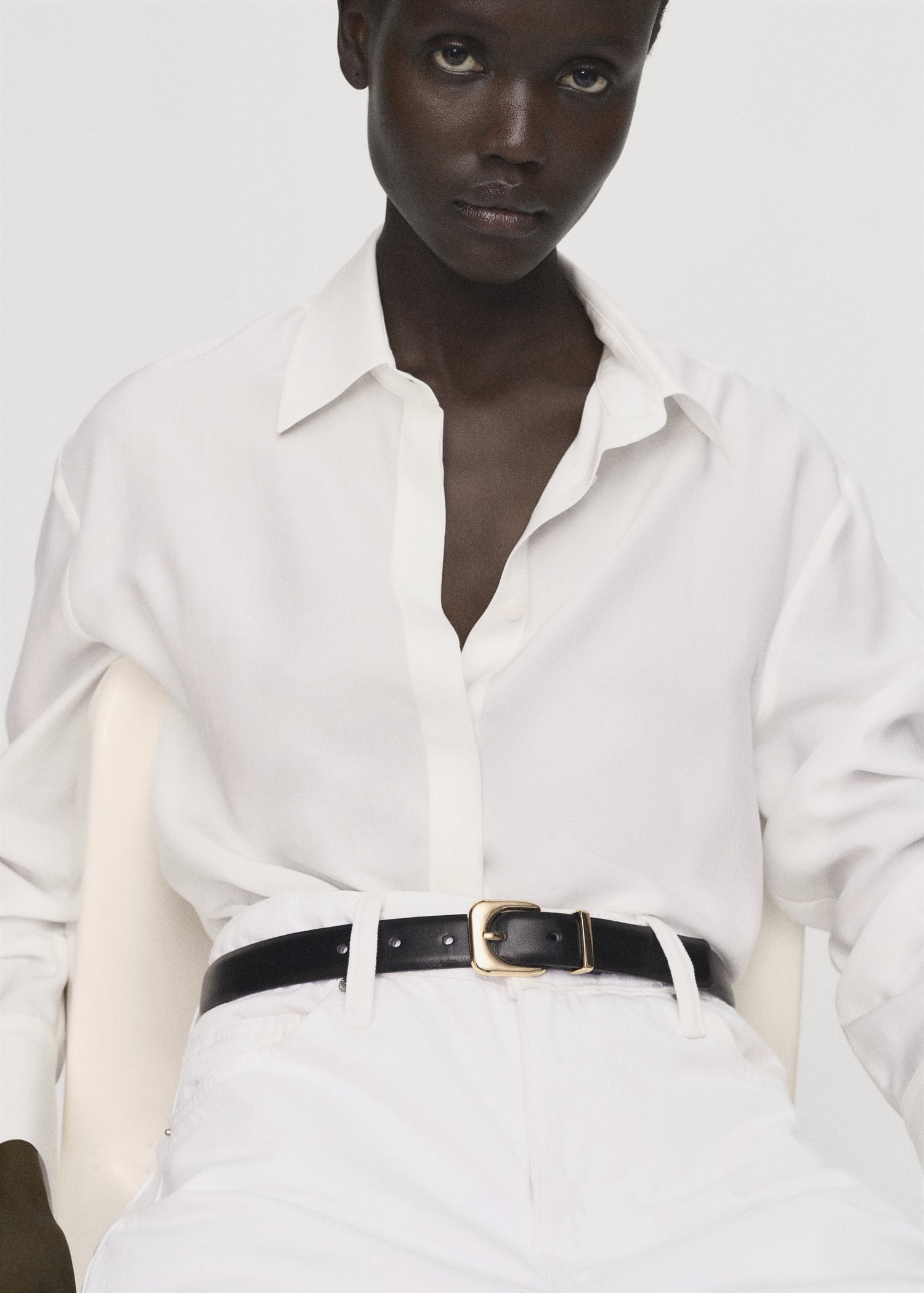 Mango shirt lima in Off White - D6