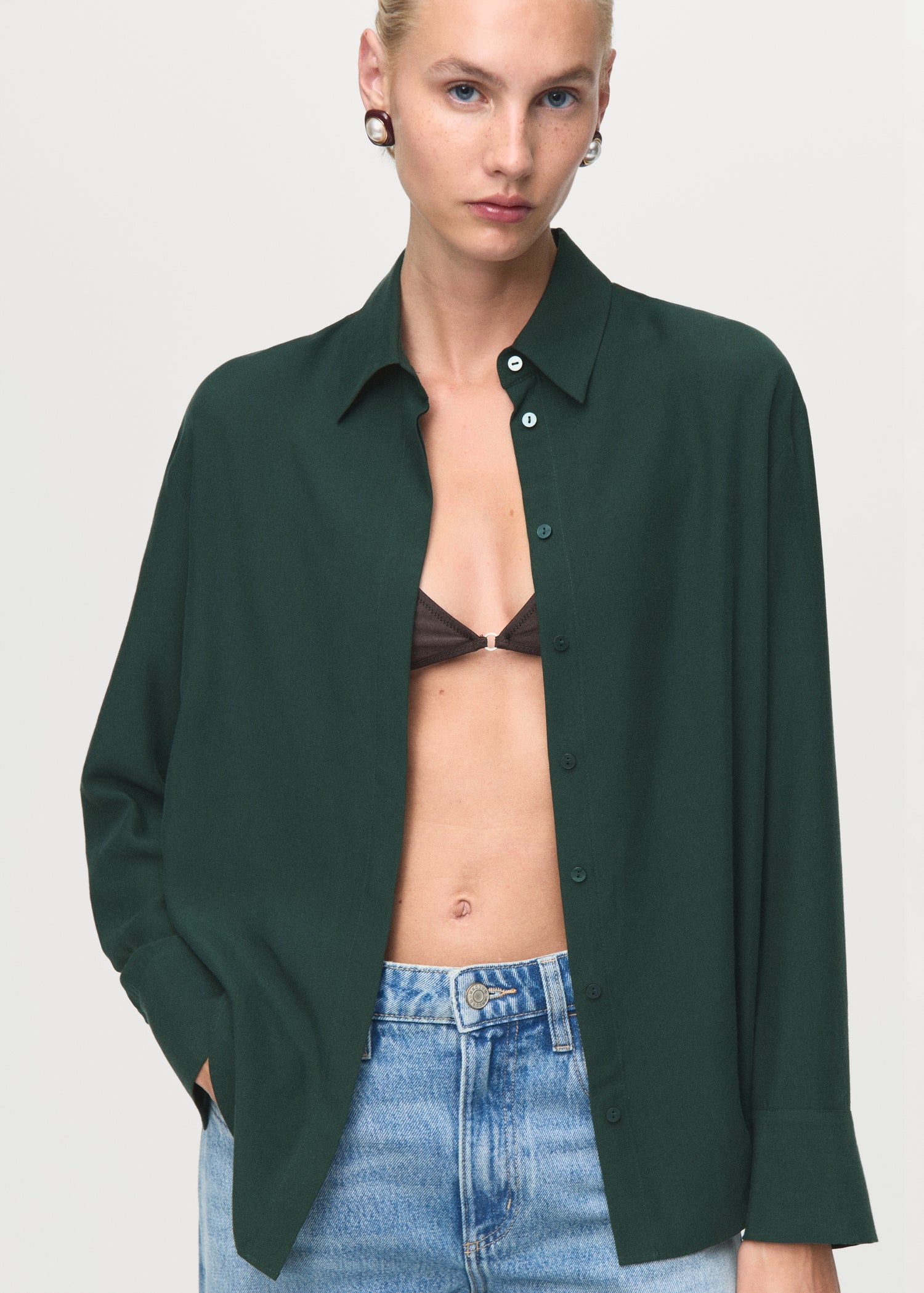 Mango shirt lima in Green - D2