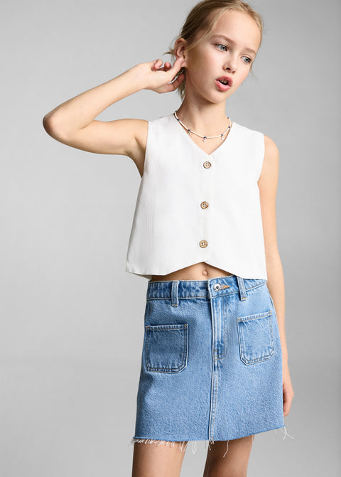 Mango skirt sue in medium denim