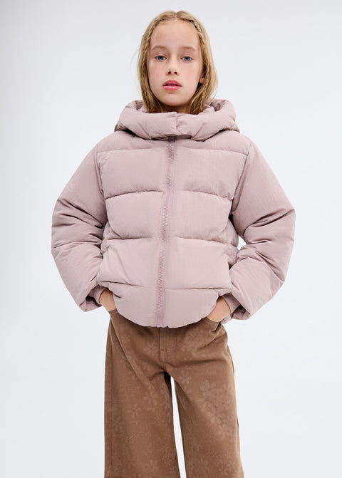 Mango puffer coat valeria in pink