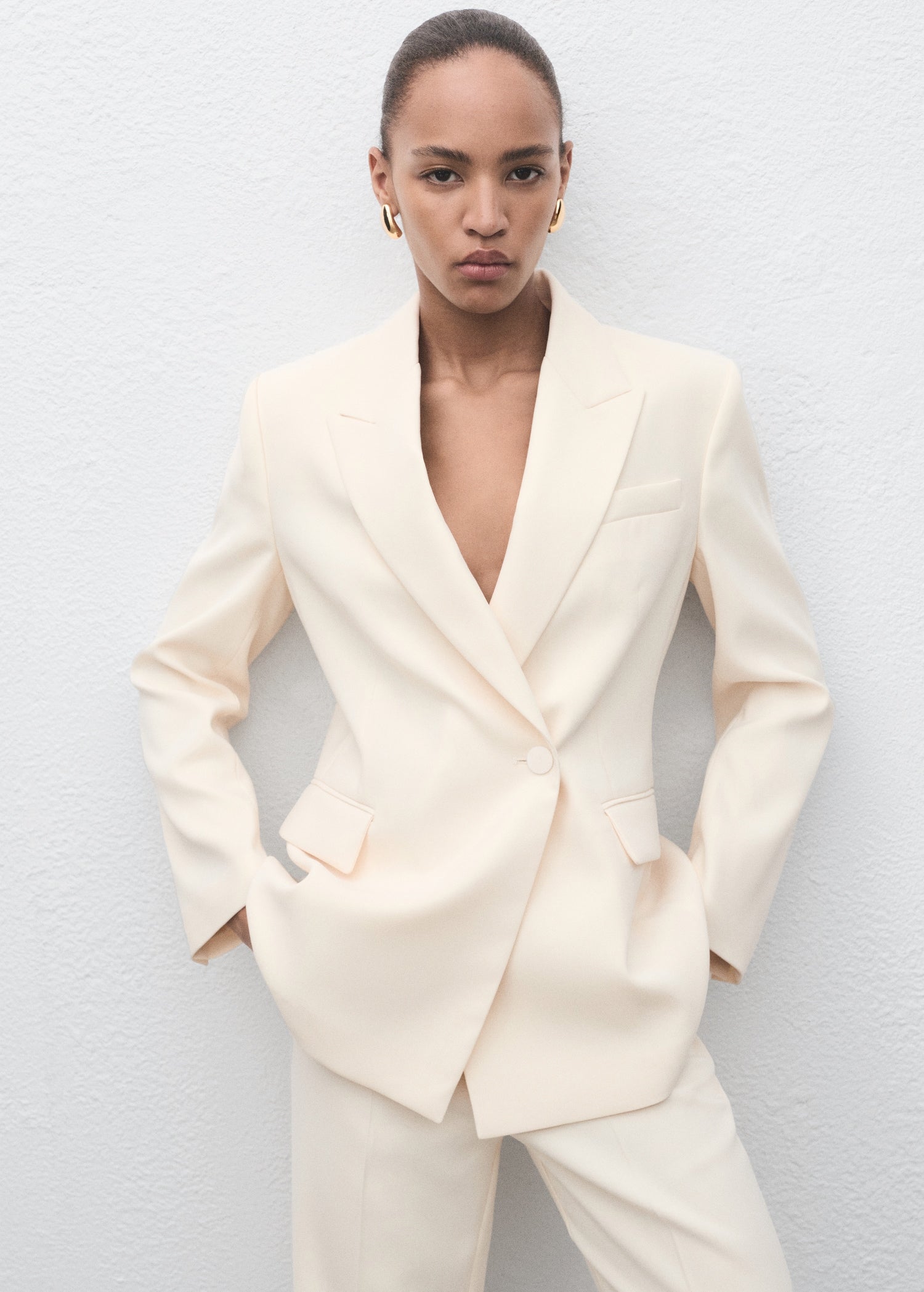 Mango blazer iguana in Vanilla