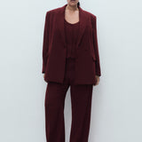 Mango blazer iguana in Garnet - D3