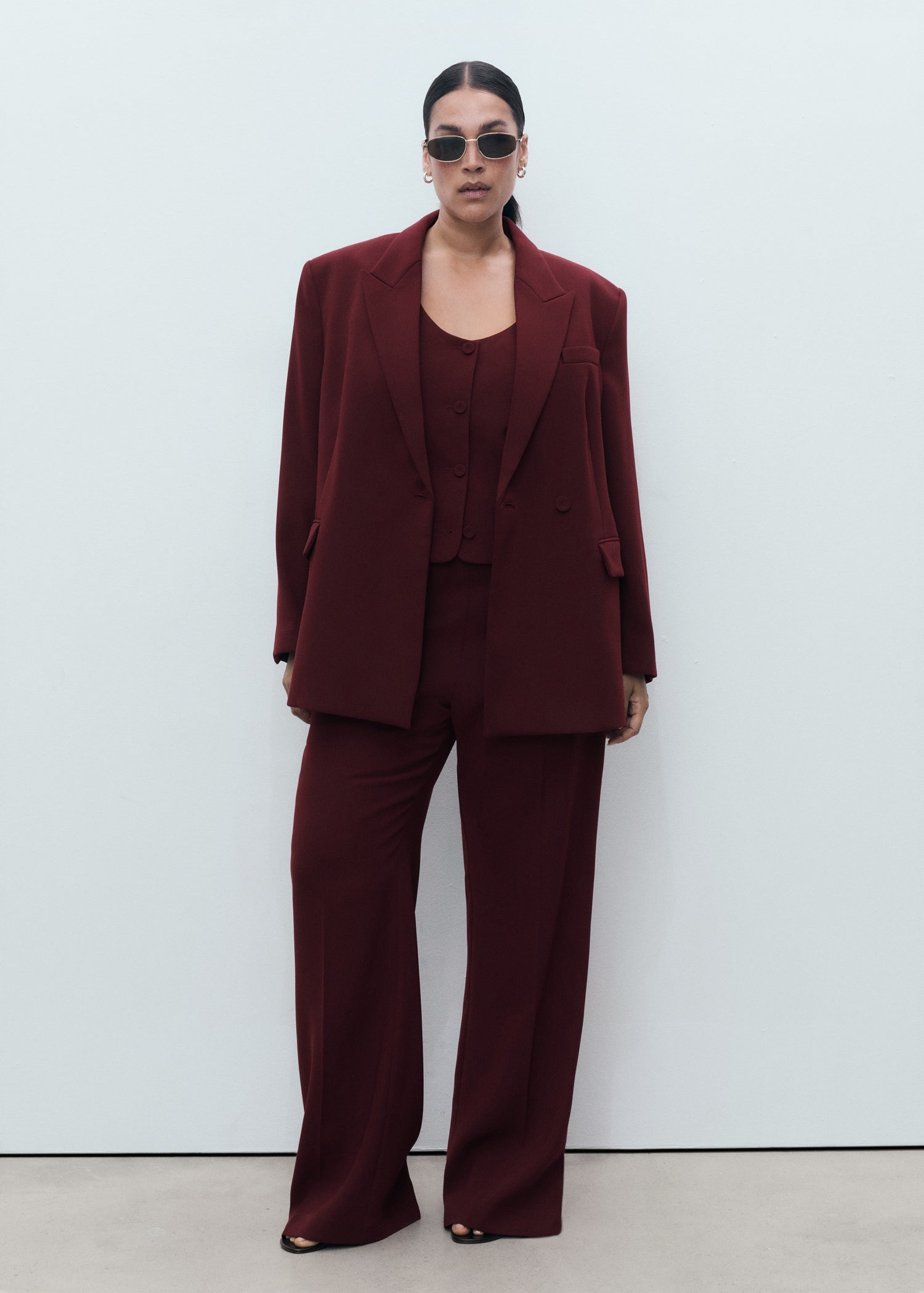 Mango blazer iguana in Garnet - D3