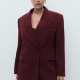 Mango blazer iguana in Garnet - D5