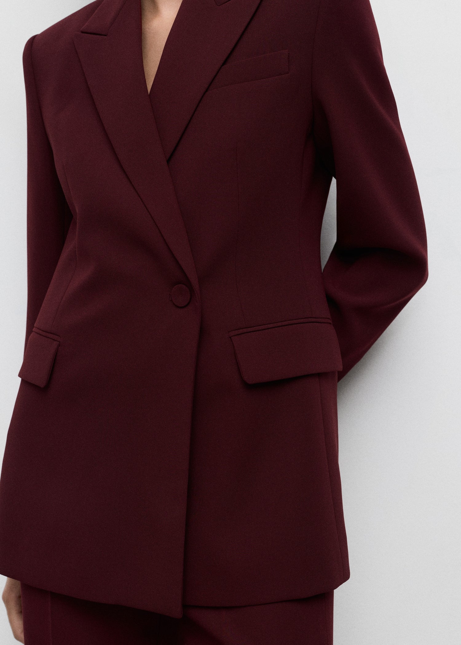 Mango blazer iguana in Garnet - D6