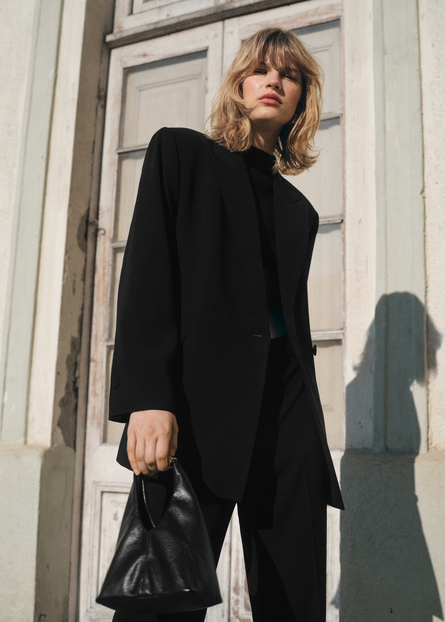 Mango blazer iguana in Black