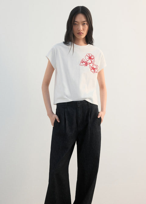 Mango t-shirt patrick in off white
