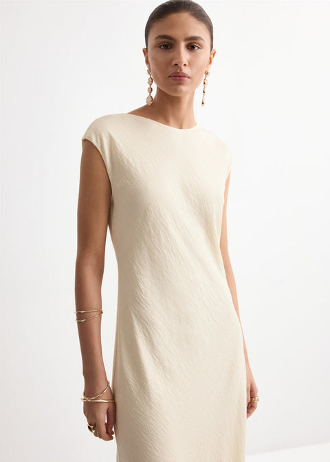 Mango dress crink in raw