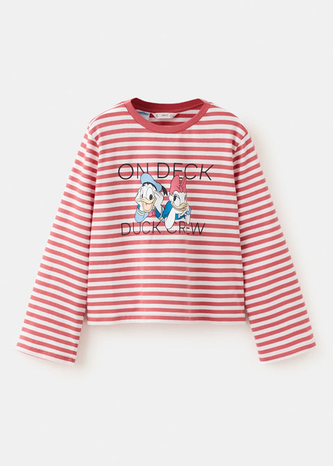 Mango t-shirt pddeck in tomato