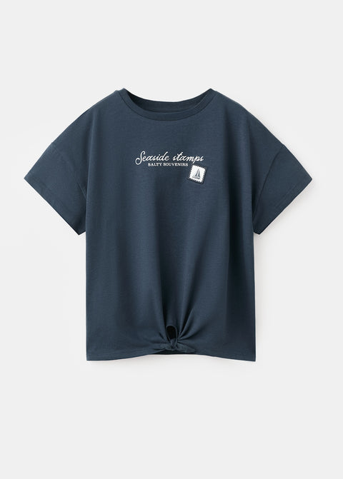 Mango t-shirt stamps in navy