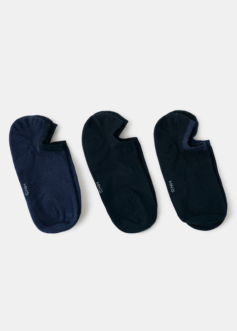 Mango socks pinknavy in navy