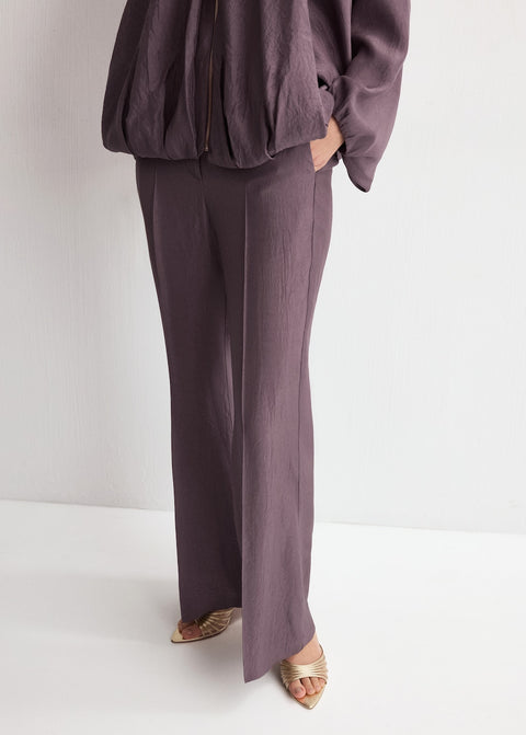 Mango trousers lilli in purple brown