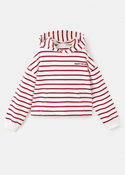 Mango sweatshirt enjoy in red