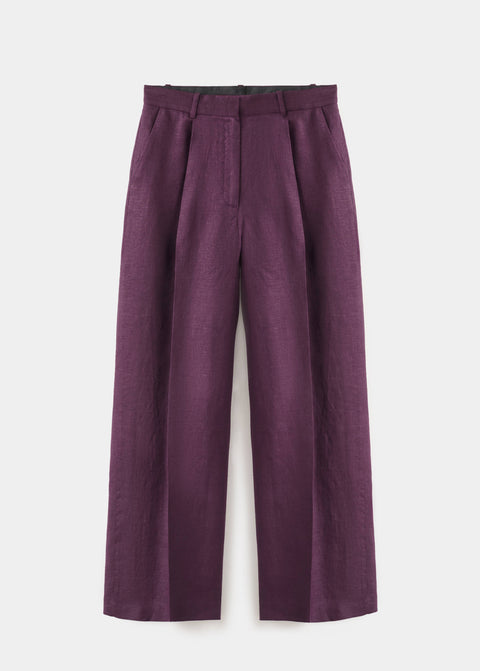 Mango trousers tempoli in purple brown