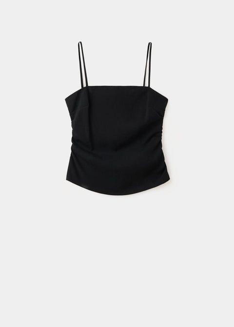 Mango top riga in black
