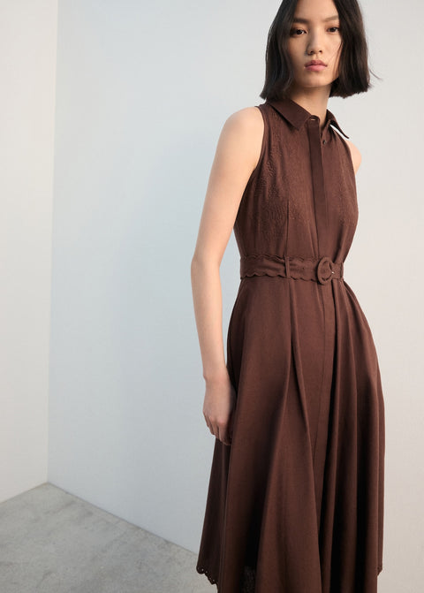 Mango dress bloomer in brown