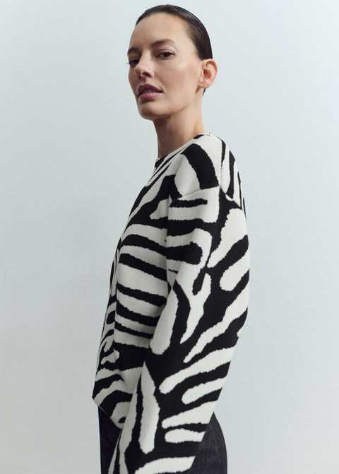 Mango sweater cebrina in black