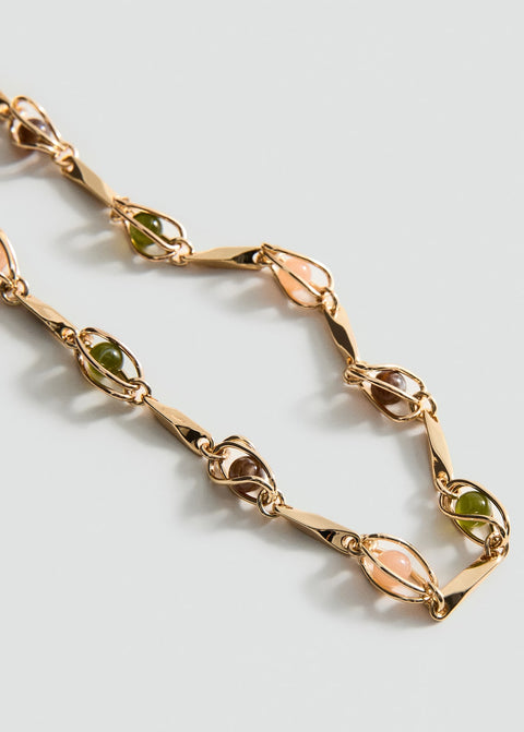 Mango necklace finna in gold