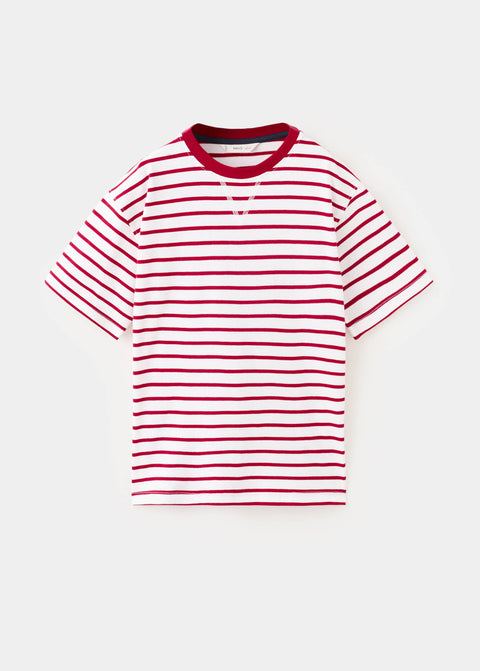 Mango t-shirt fclassic in red