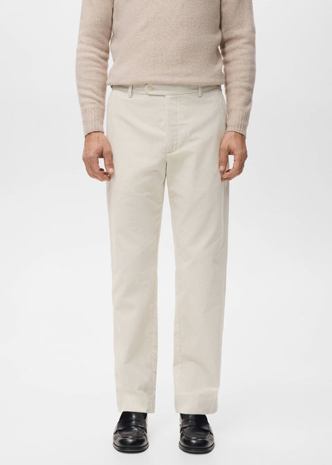 Mango trousers pierre in off white