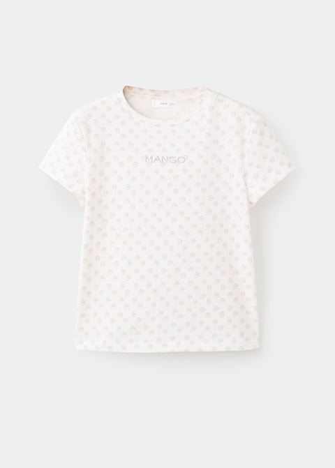 Mango t-shirt mngfi in off white