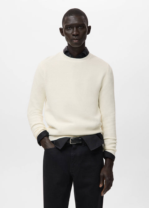 Mango sweater salas in off white