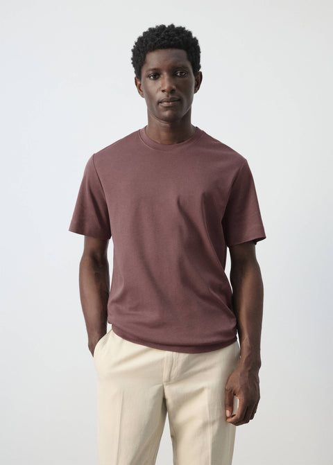 Mango t-shirt kimi in plum