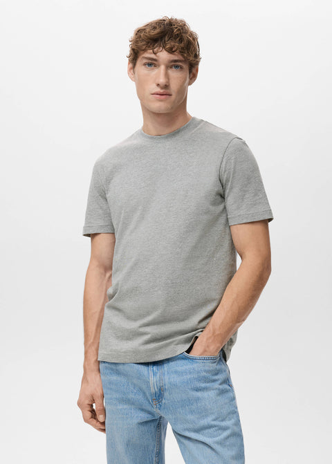 Mango t-shirt cherlo in light vigore grey