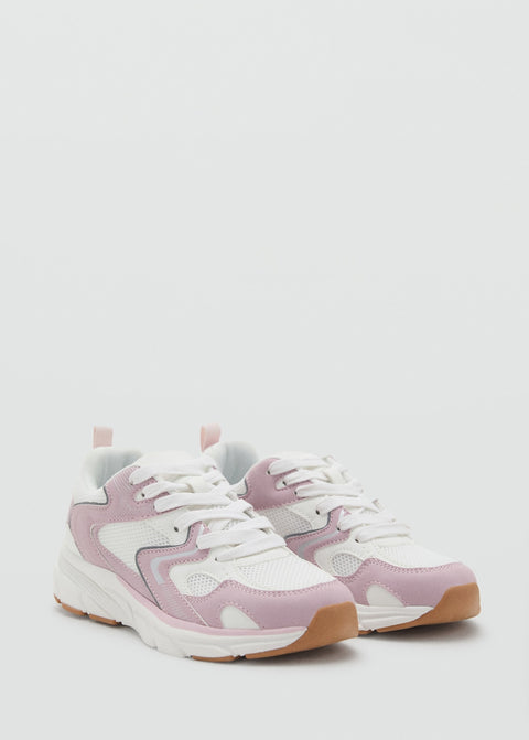 Mango trainers daisy in pastel pink