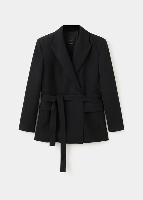 Mango blazer iguana in black