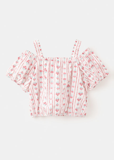 Mango blouse atinaset in red