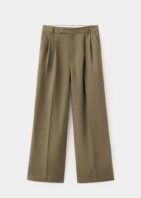 Mango trousers listela in khaki