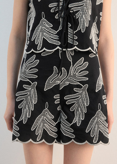 Mango shorts ginger in black