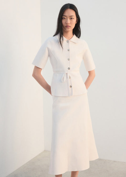 Mango skirt sharon in off white