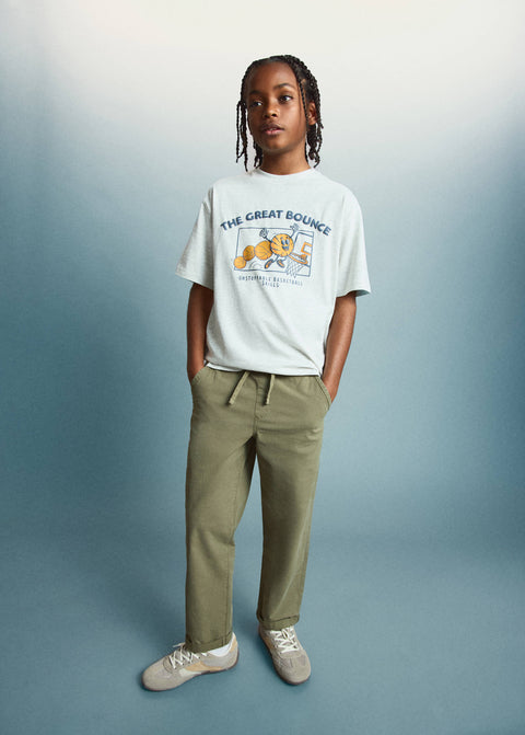 Mango trousers franky in khaki