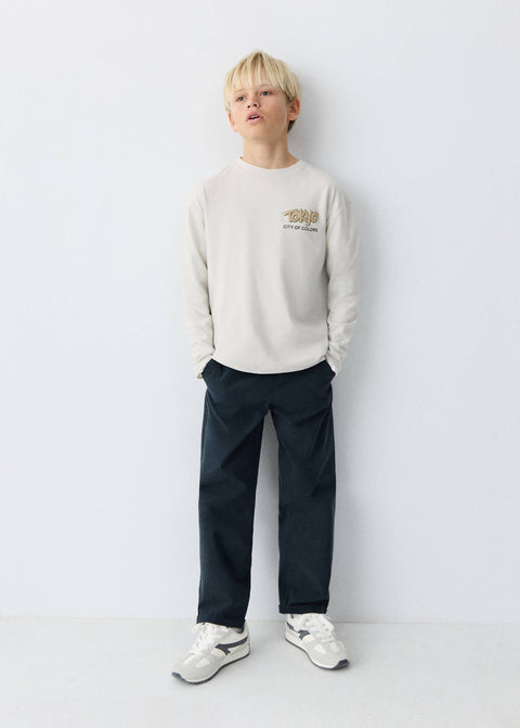 Mango trousers franky in navy