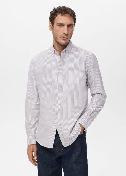 Mango shirt kodak in eggplant