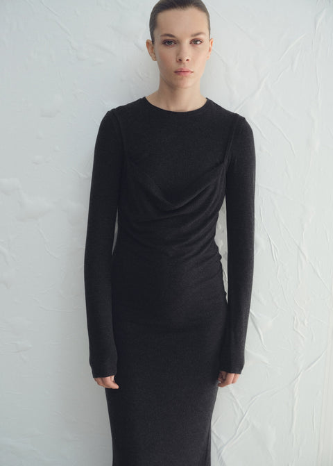 Mango dress nilo in dark vigore grey