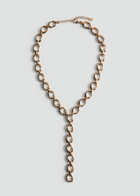 Mango necklace jade in gold