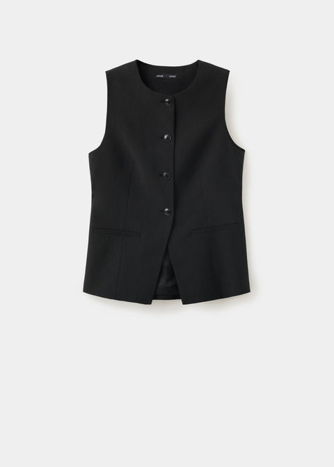 Mango vest napoli in black