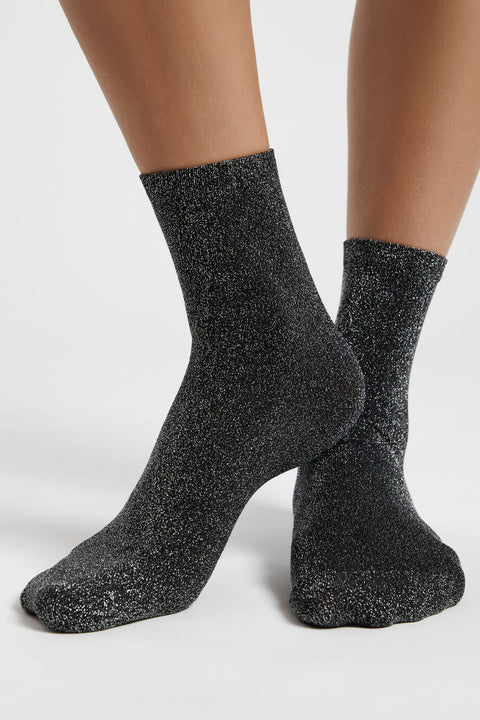 Etam etincelle rib - socks in argent