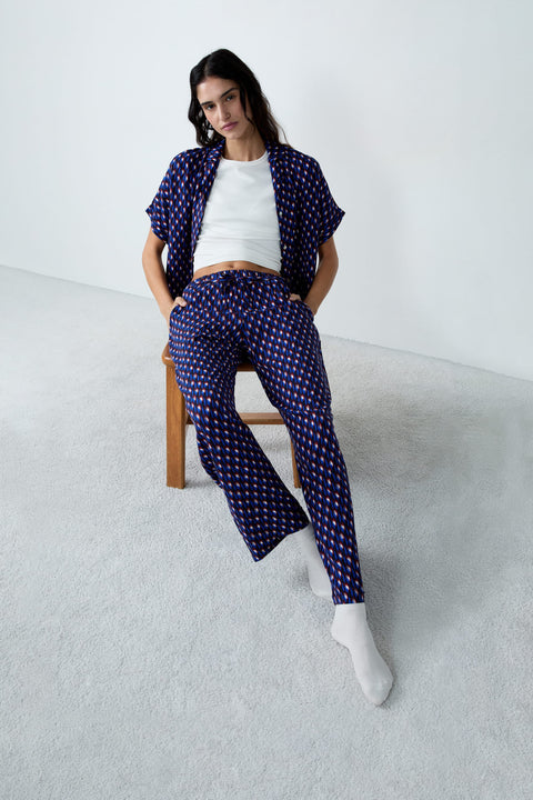 Etam beryl - pantalon in imp bleu vert