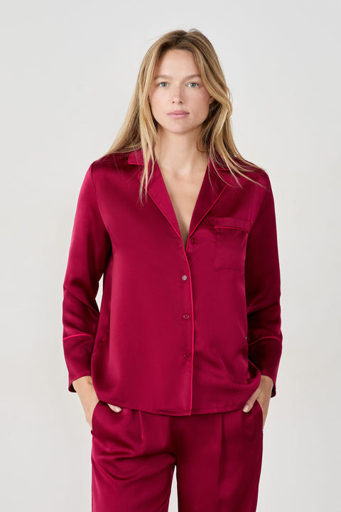 Etam erike - chemise in bordeaux grenat