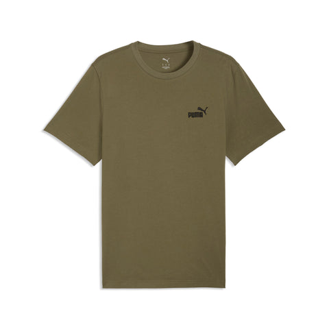 PUMA essentials small no. 1 logo tee men in loden green