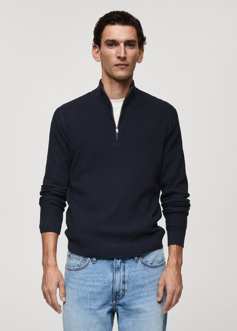 Mango sweater antiguap in navy