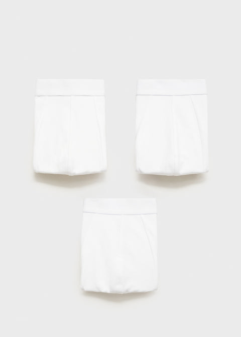 Mango boxers triwhite in white