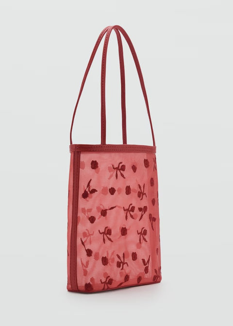 Mango handbag navarro in red