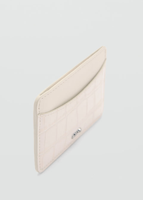 Mango card holder cuenca in off white