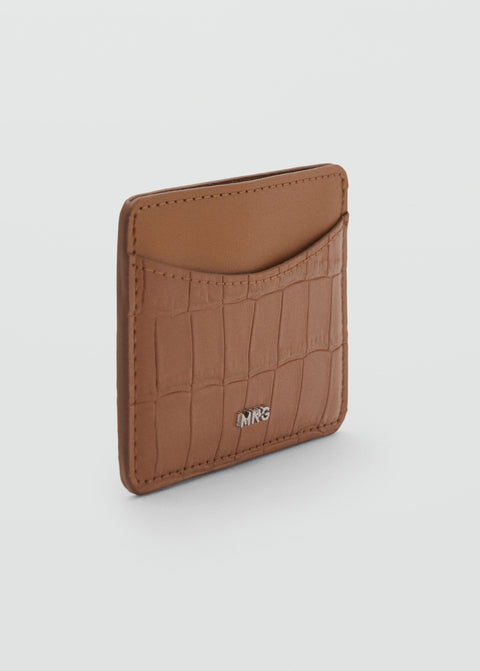 Mango card holder cuenca in camel