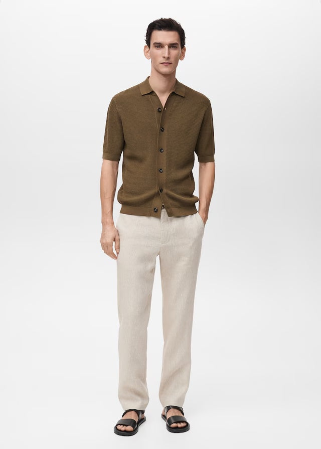 Mango trousers oyster in raw/unbleached - 99999999_01